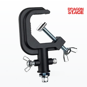 Abrazadera de iluminación compacta de aluminio para montaje de tuberías de eventos, configuraciones de DJ y producciones escénicas