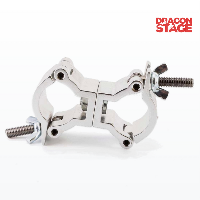 Acoplador giratorio de aluminio doble de 250 kg para iluminación de escenario y tubos de armadura de 35 a 40 mm