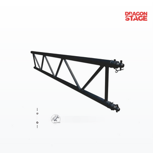 Armazón de escalera plano de aluminio negro de 290 mm, 50 x 2 mm con conexión de espita, longitud personalizada