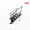 Escalera de escenario de instalación rápida de aluminio con pasamanos para pasos portátiles de acceso a eventos y escenarios