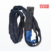 Eslinga redonda de poliéster negro Spanset 2T 3T, eslinga redonda sintética de 2m y 3m para elevación de soporte en tierra