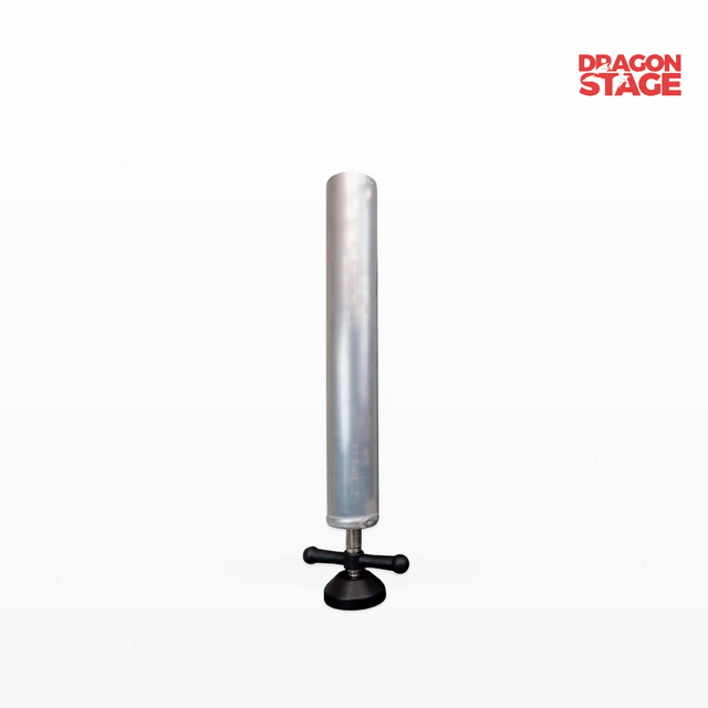 Patas de escenario de aluminio de altura fija Ø50x3mm con pies giratorios para escenario rápido