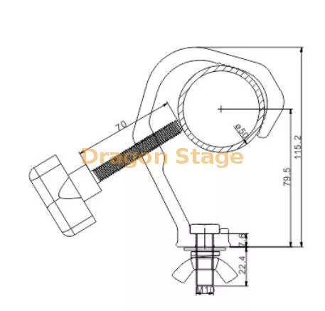 Abrazadera de luz de escenario de aluminio 60613.webp