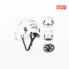 Casco de seguridad con protector facial integrado para trabajos de configuración e instalación de eventos