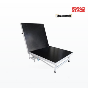 Escenario portátil plegable de aluminio 6061-T6 de 4x8 pies/6x8 pies con altura ajustable de 0,4 a 0,8 m