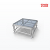 Plataforma de vidrio templado de 4' x 4' 18 mm Escenario ajustable en altura para todo terreno para bodas, iglesias y eventos