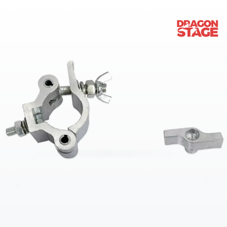 Abrazadera de gancho para luz de escenario, medio acoplador de aluminio resistente para colgar luminaria de escenario de espectáculo en vivo, peso ligero
