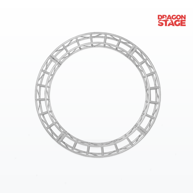 Armazón cuadrado de 300x300 mm, circular, atornillado a 90°, 3 m / 10 pies de diámetro, 4 secciones