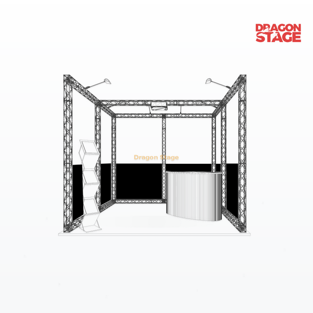 sistema de aluminio de la cabina de la exposición de la feria profesional del braguero del × los 2,5m del × 3m de los 5,9m