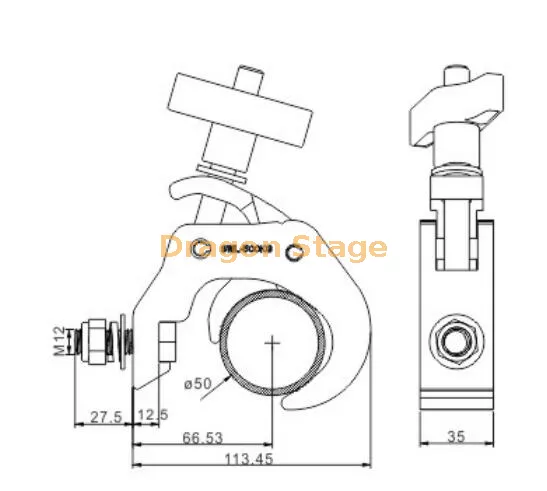 Abrazadera de aluminio liviana para iluminaci&oacute;n de bodas6.webp
