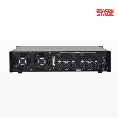 Serie de amplificadores de potencia profesionales AF de 4 canales para sistemas de sonido de eventos corporativos