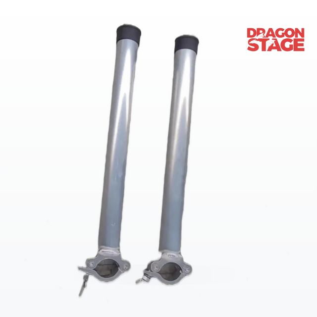 Poste de brazo de soporte de armazón de aluminio de 290 mm con abrazadera profesional y conector de armazón para montaje de luminarias laterales de espectáculos en vivo