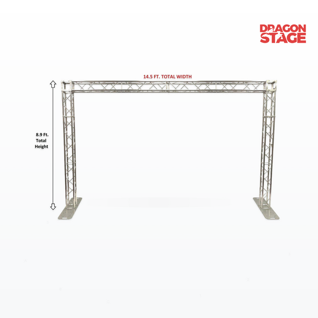 Kit de armazón de portería de iluminación para DJ de aluminio de 4,4 m de ancho con cubos de esquina de 6 posiciones