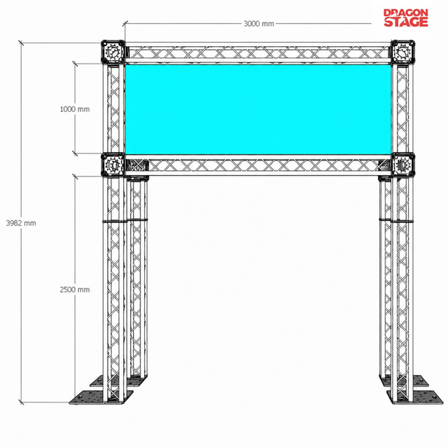 Sistema modular de armazón de caja de aluminio para eventos de Trail Running Estructura de armazón para eventos deportivos al aire libre con arco de línea de salida y meta
