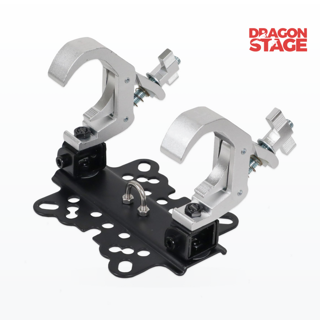 Soporte plegable de doble abrazadera para luces con cabezales móviles, espectáculos en gira y cambios rápidos de escenario