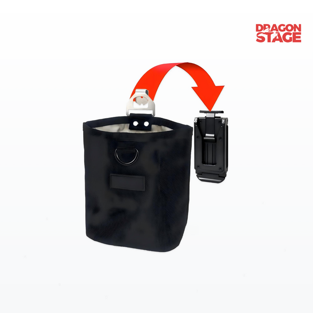 Bolsa de herramientas portátil con clip para cinturón para trabajos de configuración y mantenimiento de eventos