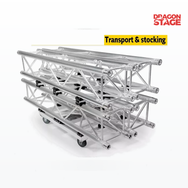 Kit de carro con ruedas y armazón de aluminio para armazón con pernos F33 F34 de 290/300 mm y 12 pulgadas para carga de armazones para eventos