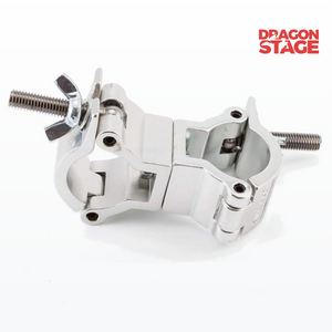 Abrazaderas dobles de armadura giratoria pequeña de acoplador paralelo, abrazadera de tubo doble de aluminio para sistema transversal de armadura