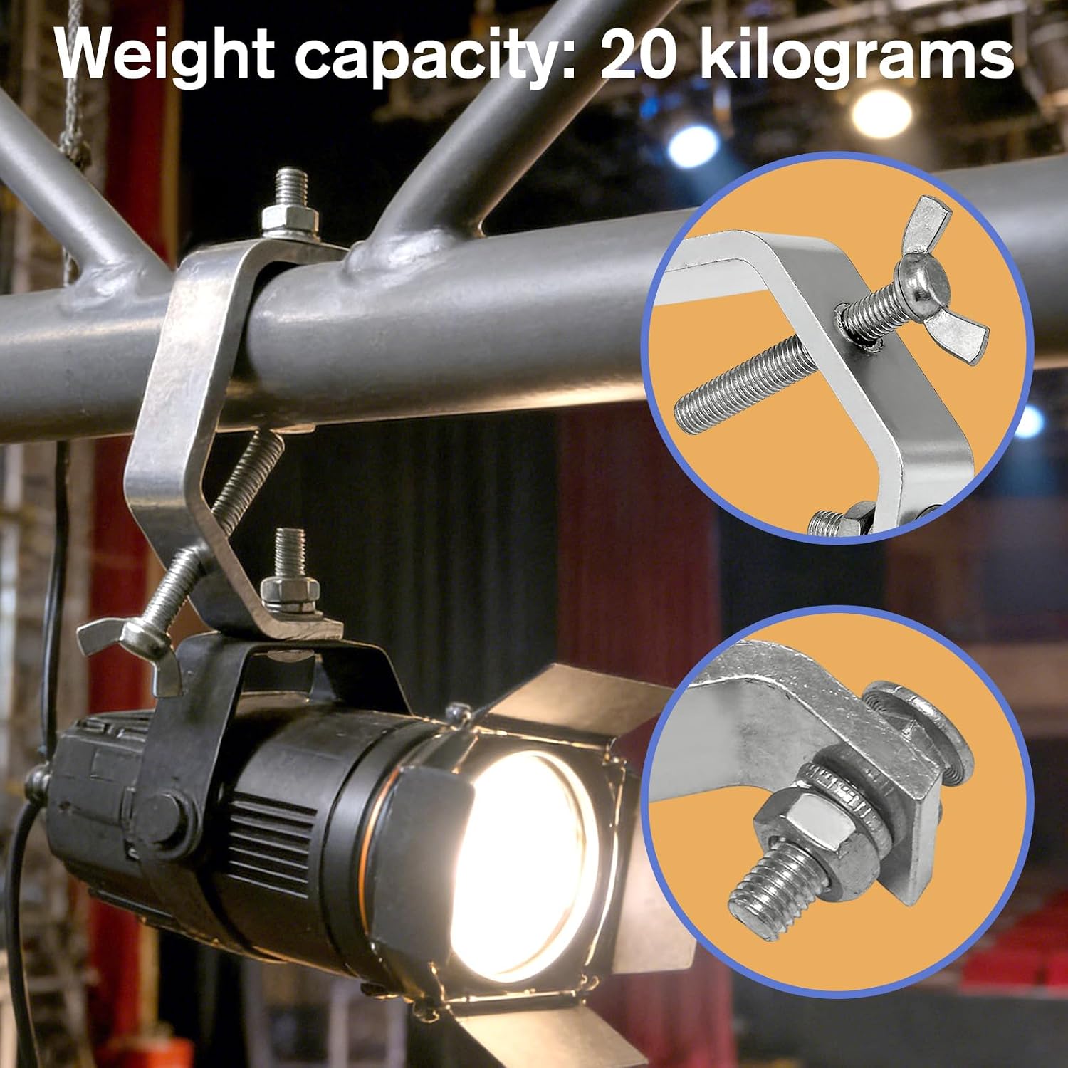 Herramienta de montaje y gancho para abrazadera de iluminaci&oacute;n de escenario, compatible con Truss8.jpg