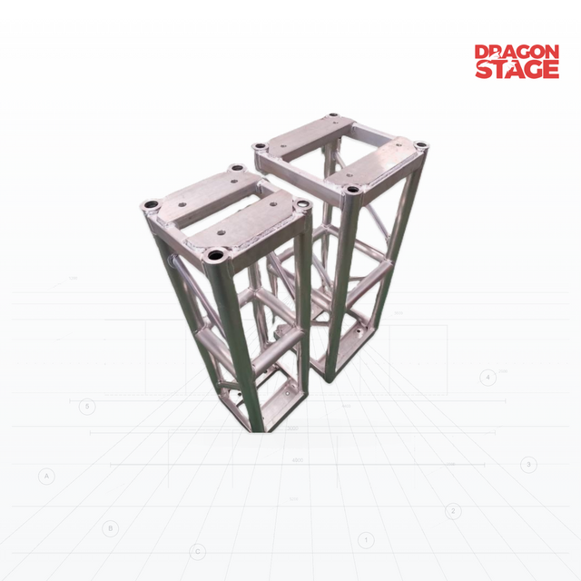Armazón de caja de pernos con extremos de placa de aluminio de alta resistencia de 300 mm, pared de 3 mm, longitud personalizada de 0,5 a 2,5 m