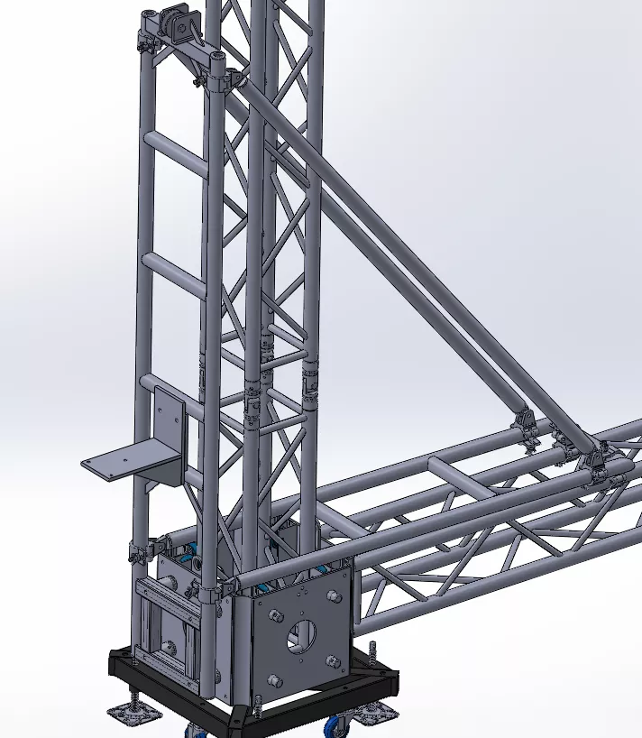 Erector de torre de pilar de armadura de iluminaci&oacute;n de aleaci&oacute;n de aluminio7.webp