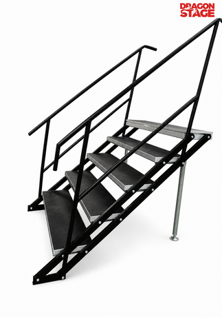 Escalera de escenario de instalación rápida de aluminio con pasamanos para pasos portátiles de acceso a eventos y escenarios