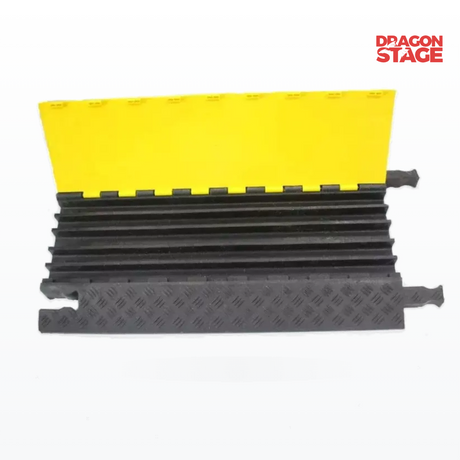 Tablero protector de rampa de cable de goma de 5 orificios para gestión de cables de eventos temporales