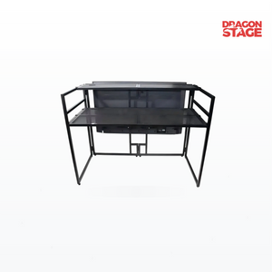 Mesa plegable de aluminio negro para cabina de DJ plegable para conciertos