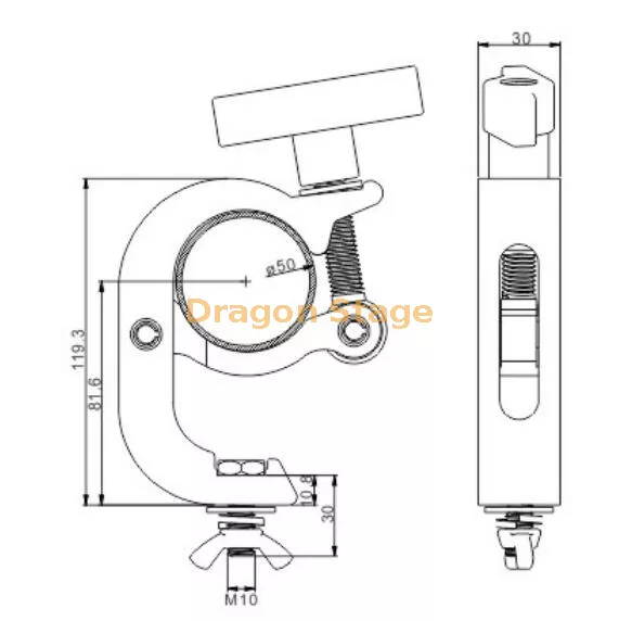 Abrazadera de luz de escenario de gatillo r&aacute;pido est&aacute;ndar Abrazadera de iluminaci&oacute;n para eventos3.webp