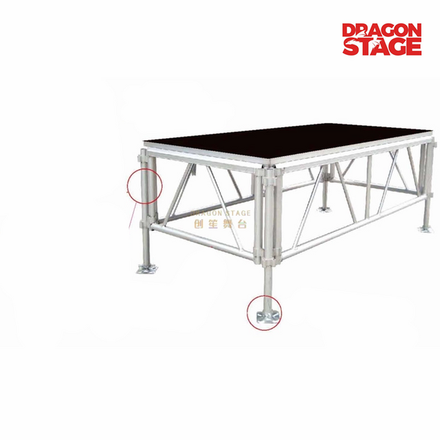 Plataforma de escenario ajustable en altura todo terreno de 4' x 8'